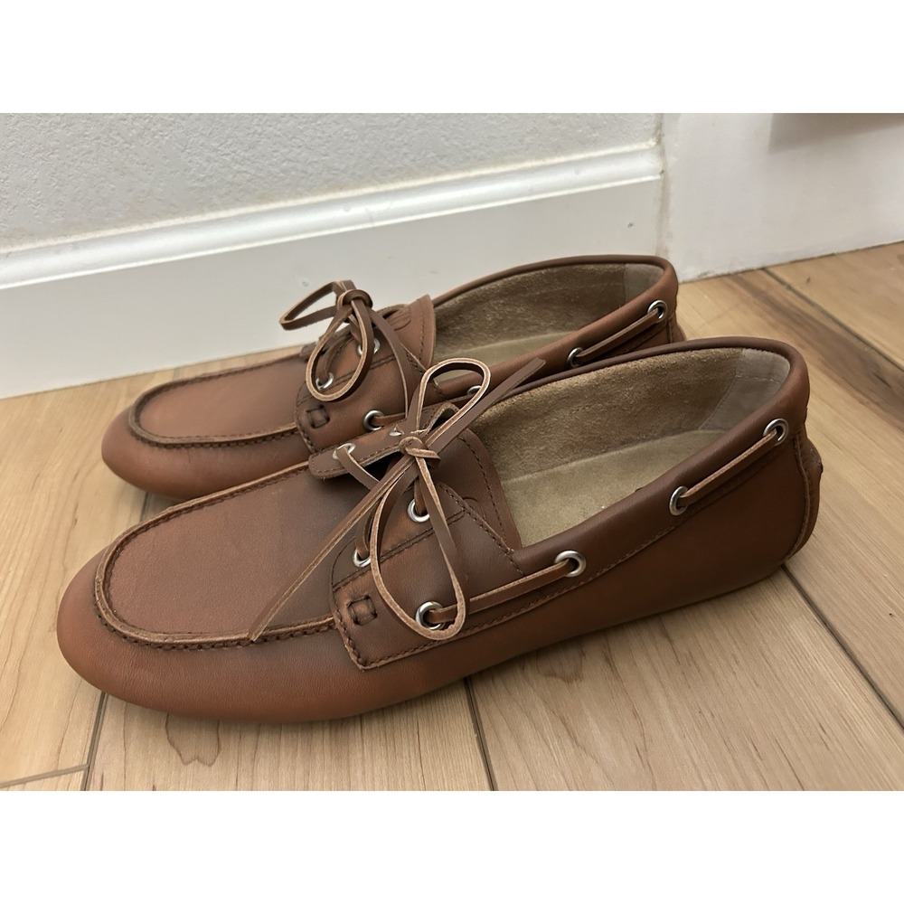 Anthropologie Bibi Lou Tana Loafers 10 Brown Boat Shoes Used Like New